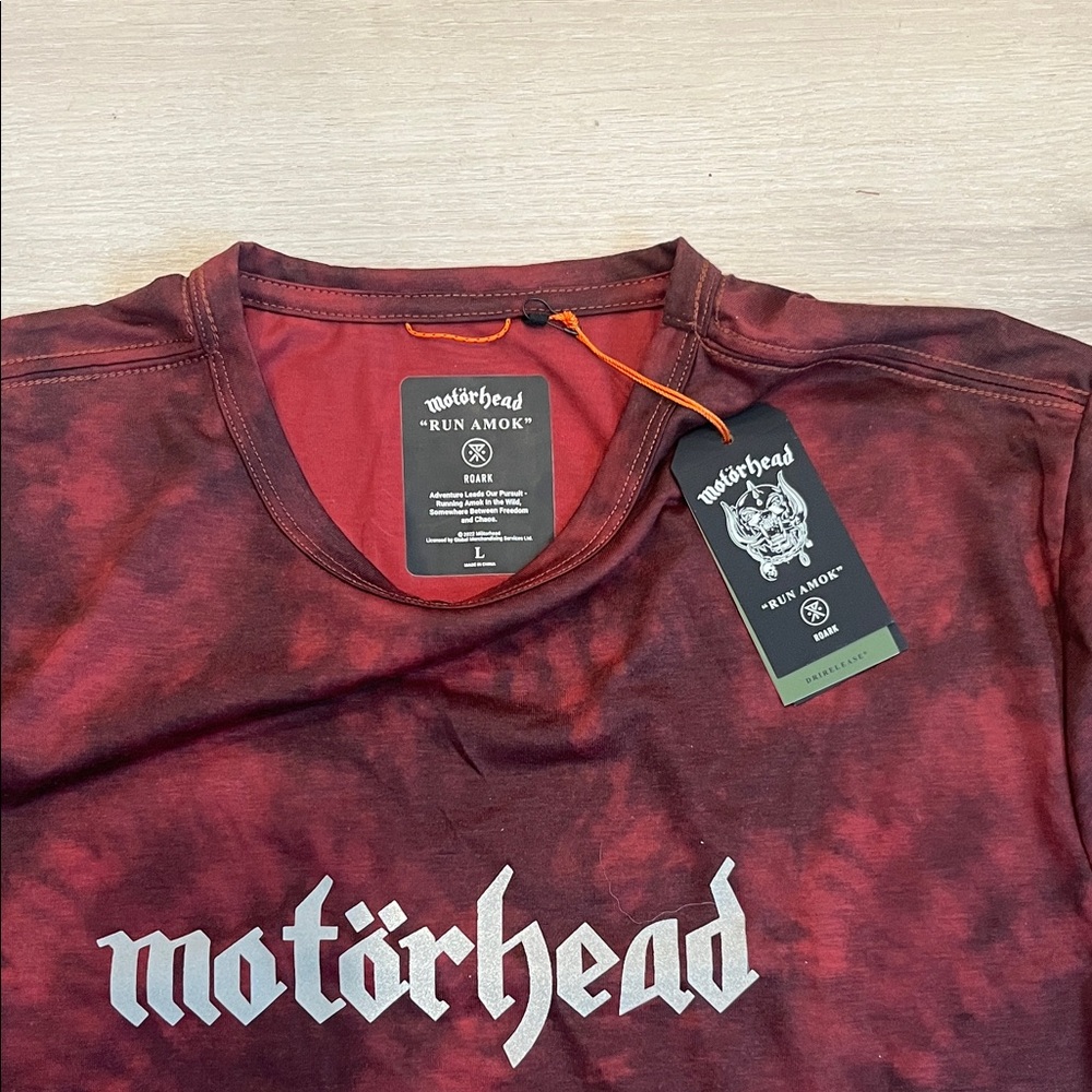 Motörhead Roark Graphic Tee Shirt Men’s Large Burgundy Tie-Dye Rock Band New - Picture 5 of 14